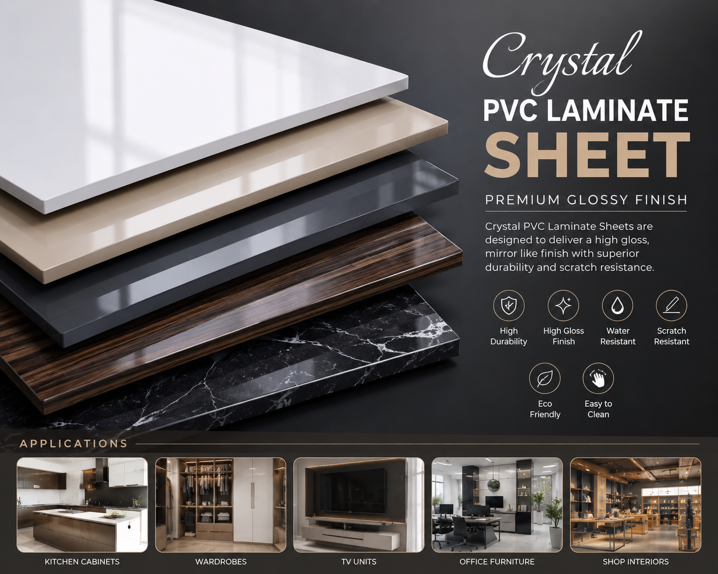 Crystal Pvc Laminate Sheet
